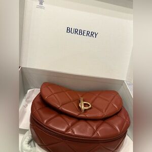 Burberry Quilted Mini Bag - Rich Brown